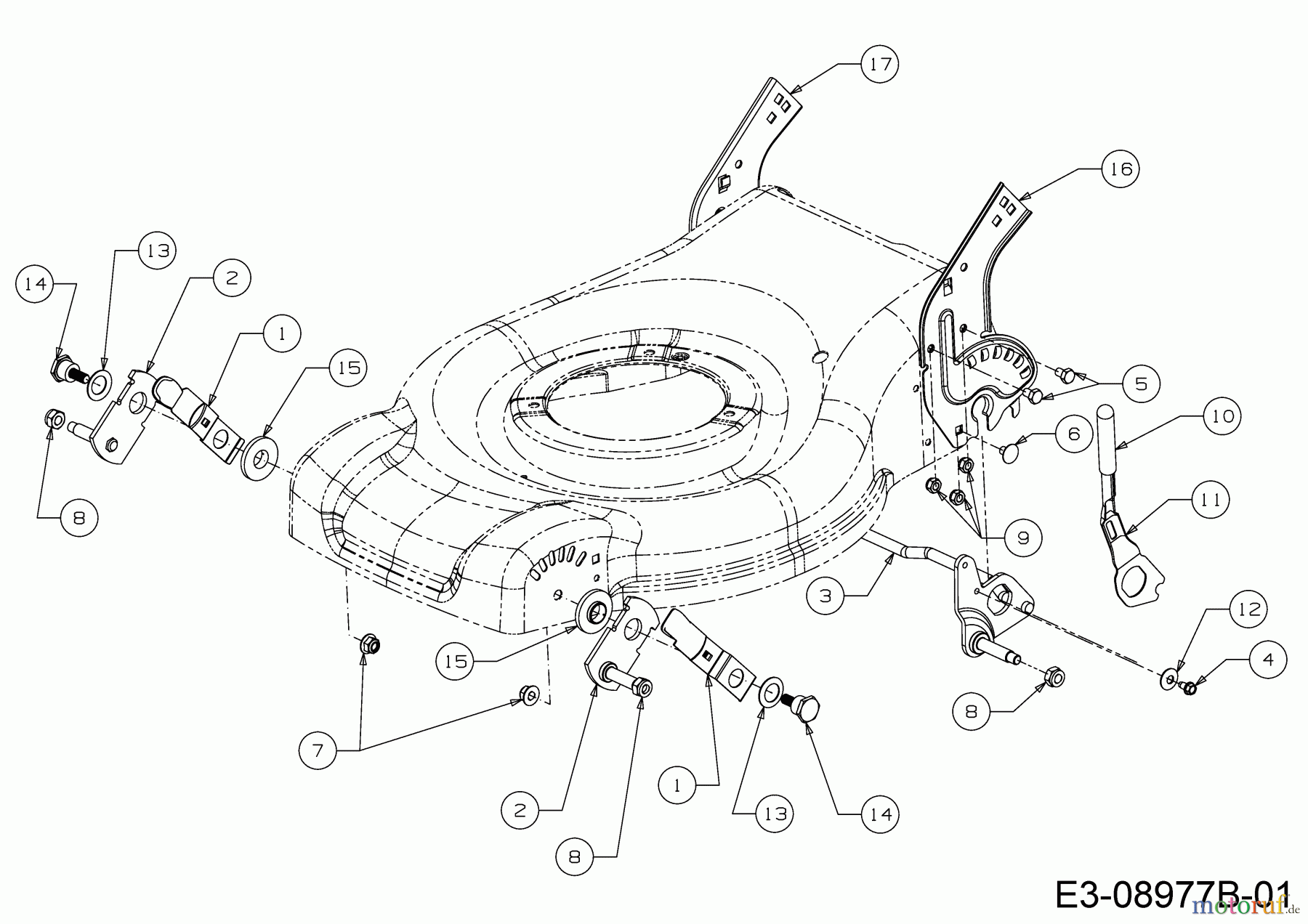  MTD Motormäher mit Antrieb 46 S 12A-J7SJ600  (2020) Höhenverstellung