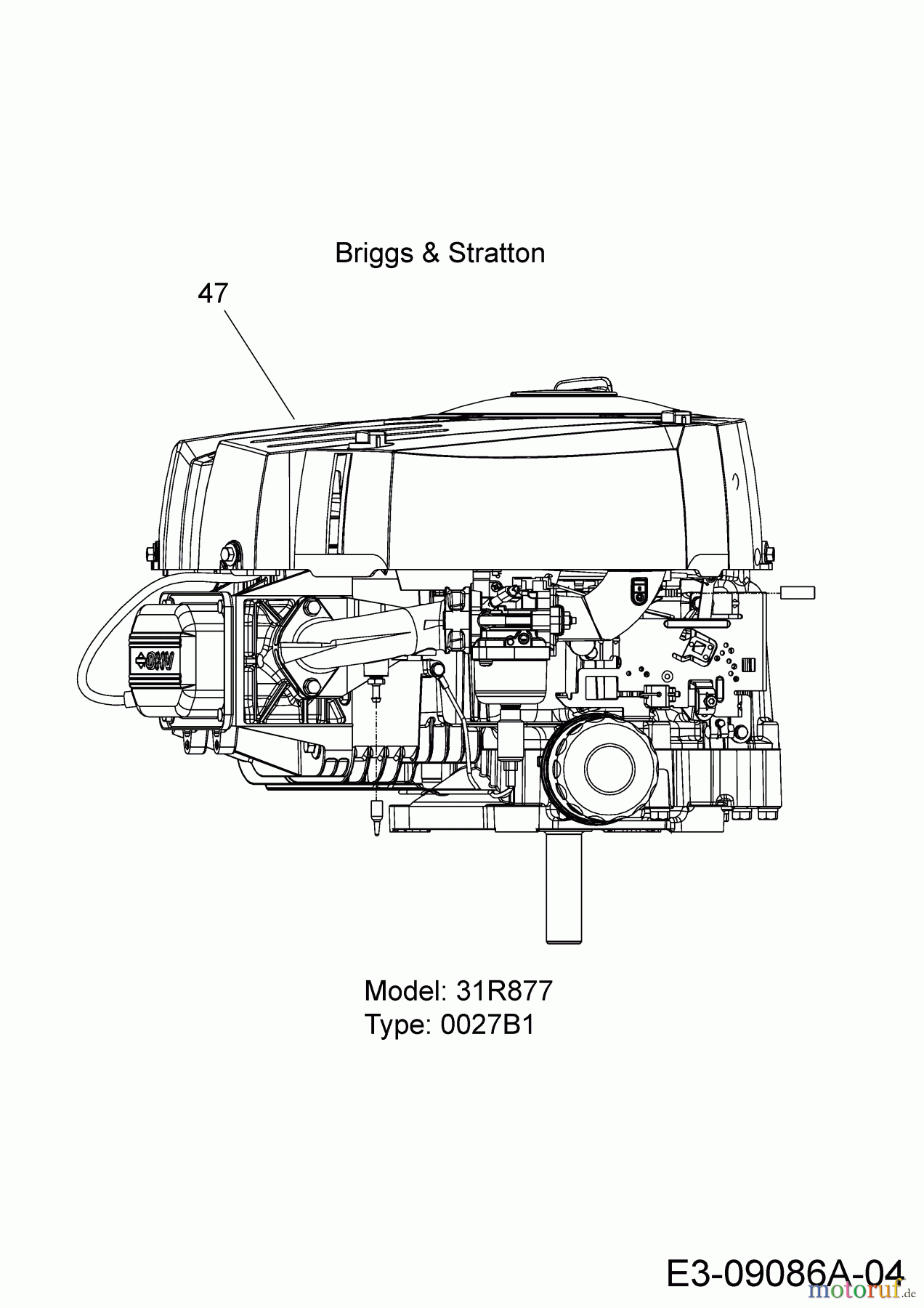  Tigara Rasentraktoren TG 19/107 H 13HJ79KG649  (2019) Motor Briggs & Stratton