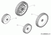 MTD Optima 53 SPBHWIS 12CEPH7E600 (2020) Listas de piezas de repuesto y dibujos Wheels