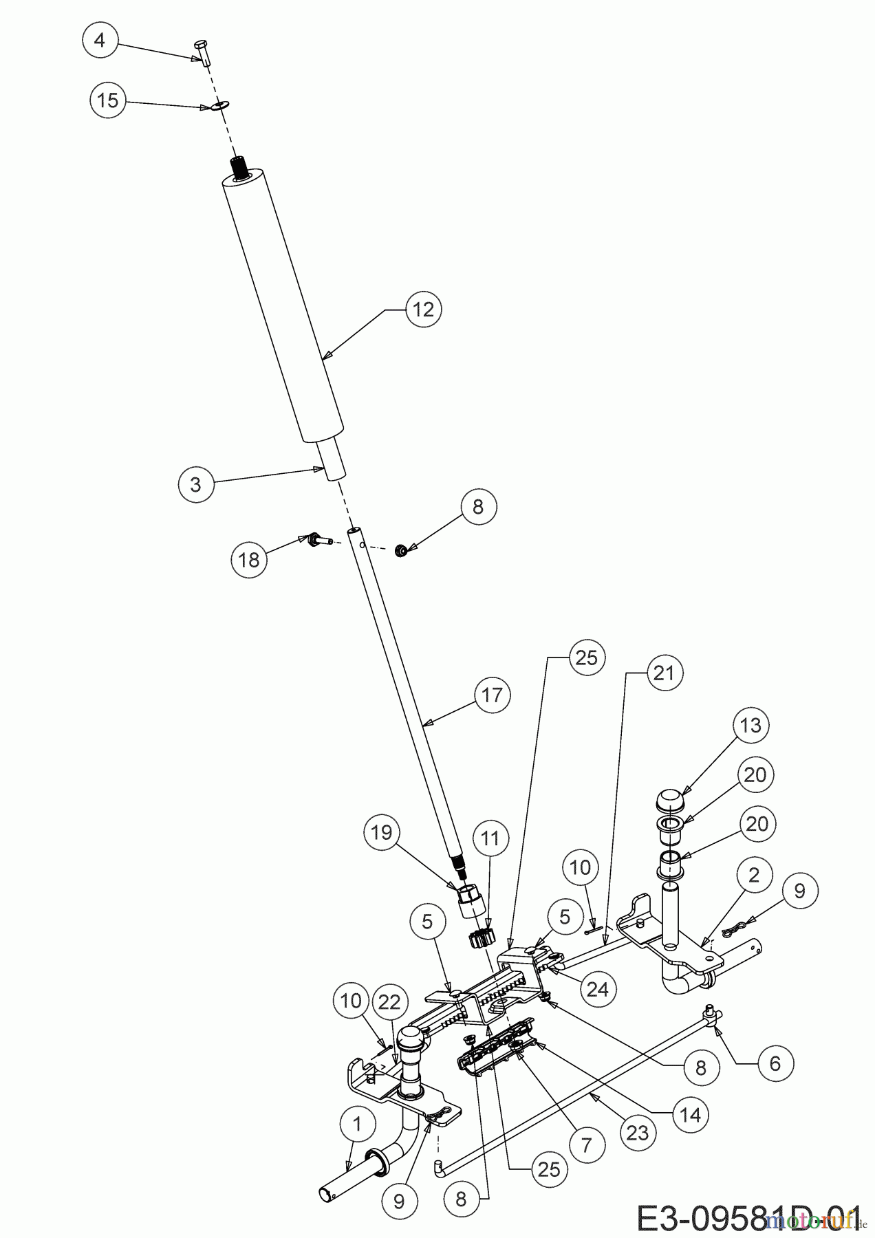  MTD Rasentraktoren Mnirider 76 RDHE 13B721SD600  (2020) Lenkung