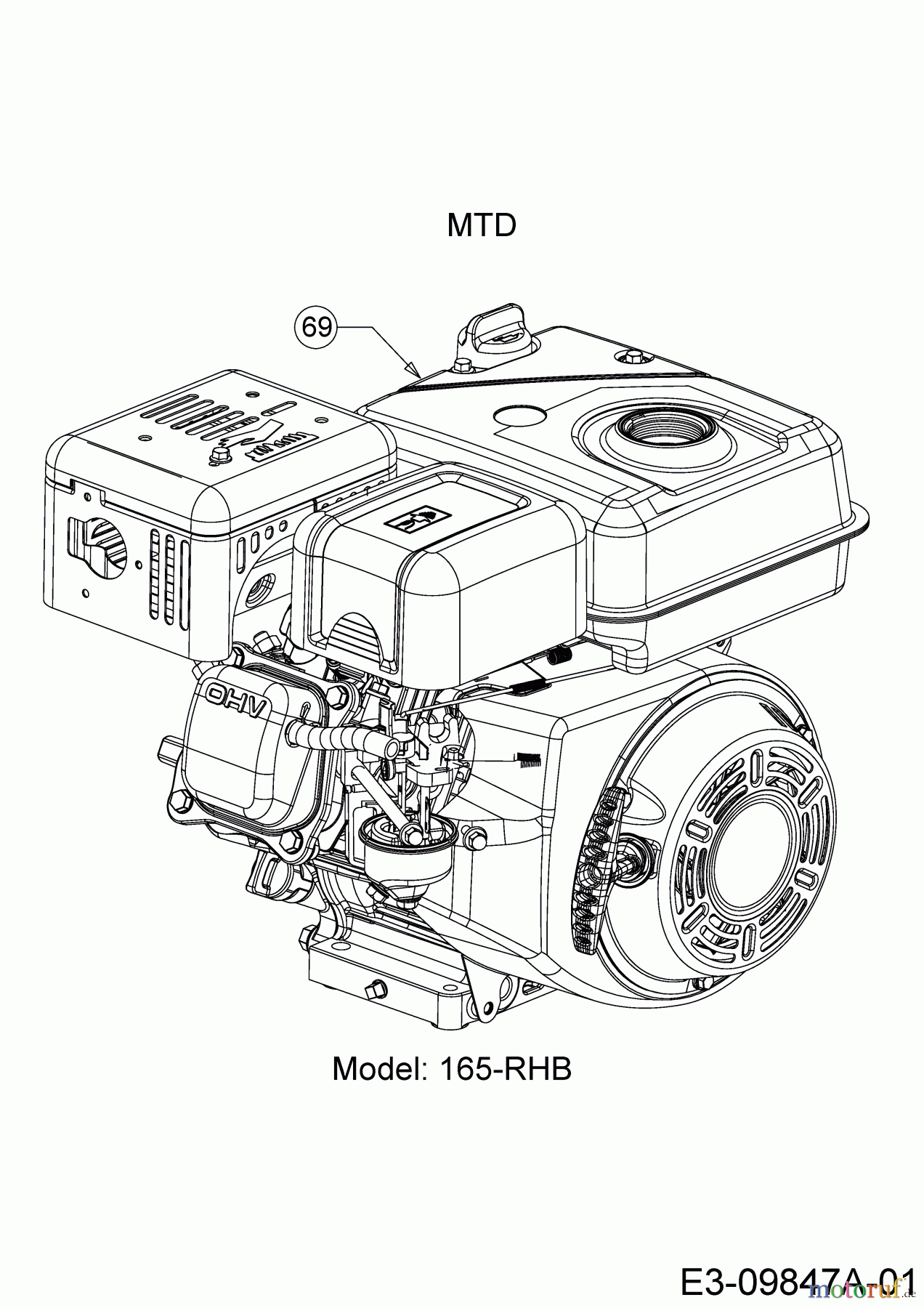  MTD Motorhacken T/380 M 21D-38MT678 (2020) Motor MTD