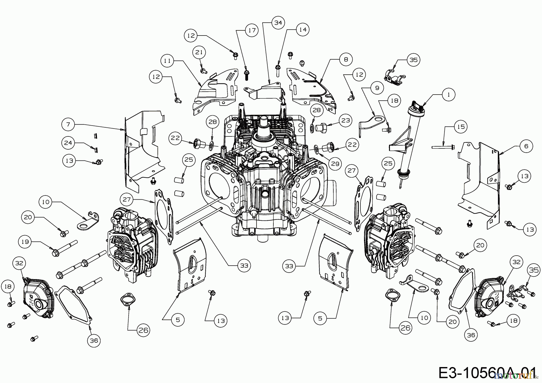  MTD-Motoren Vertikal 9Q78HUW 752Z9Q78HUW (2020) Abdeckungen, Ölmeßstab, Ventildeckel