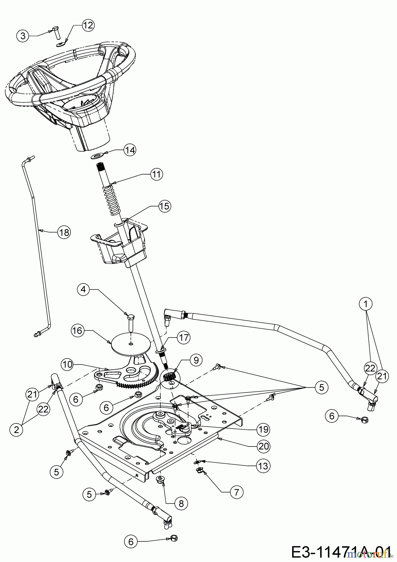  Tigara Rasentraktoren TG 222/117 HBI 13BAA1KT649  (2020) Lenkung