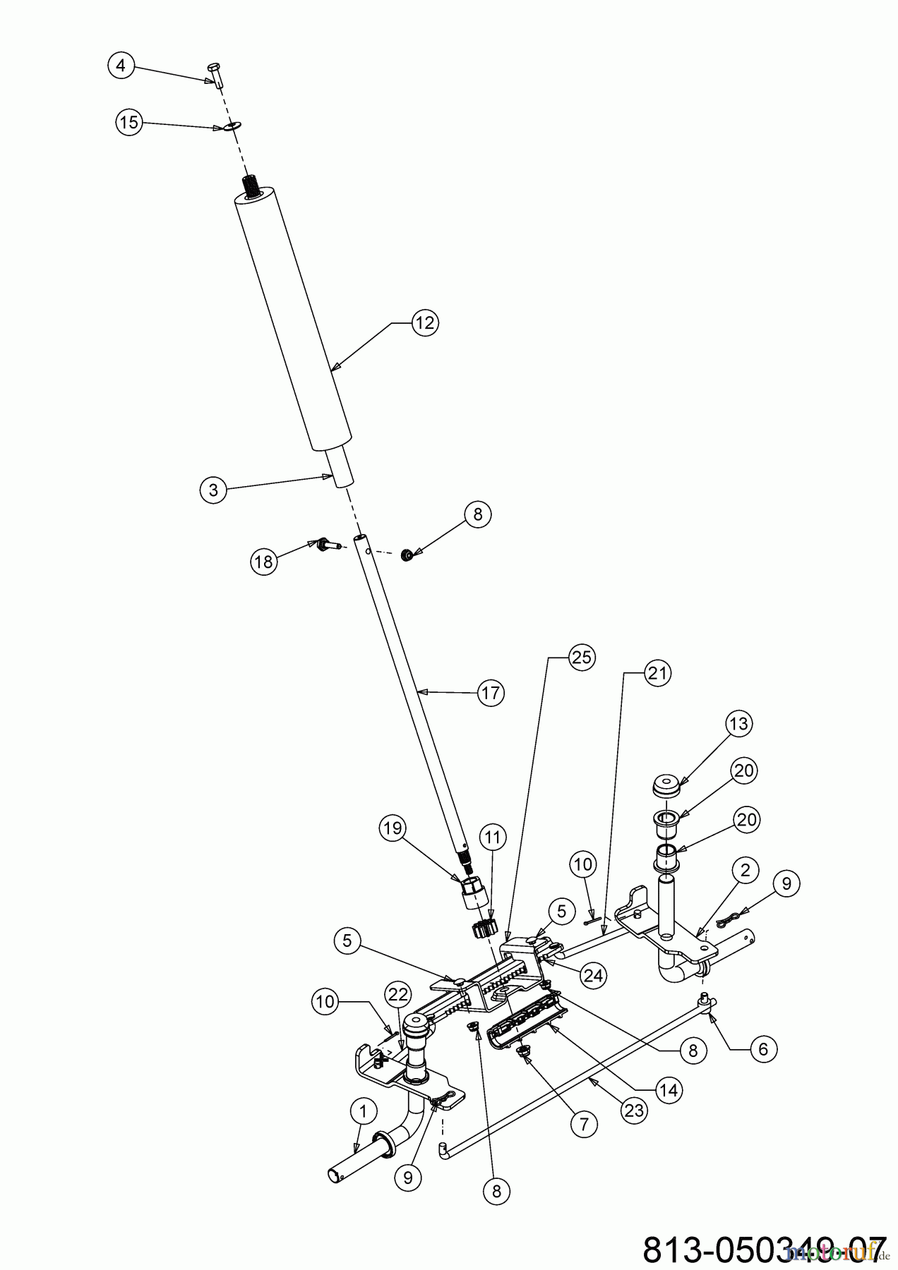  MTD Rasentraktoren Minirider 76 RDE 13B726SD600 (2023) Lenkung