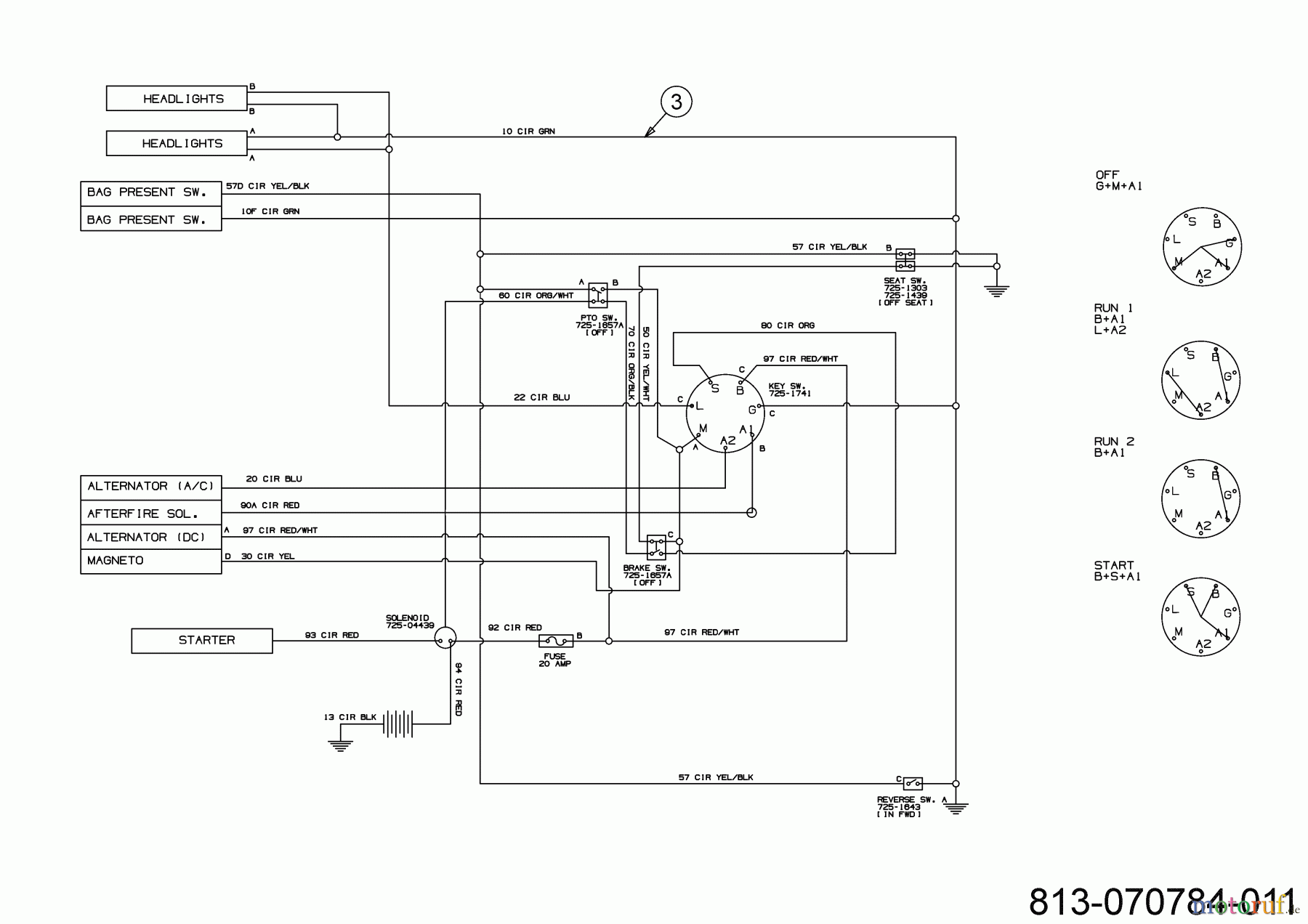  Black Edition Rasentraktoren 140-92 T 13BB77ME615  (2021) Schaltplan