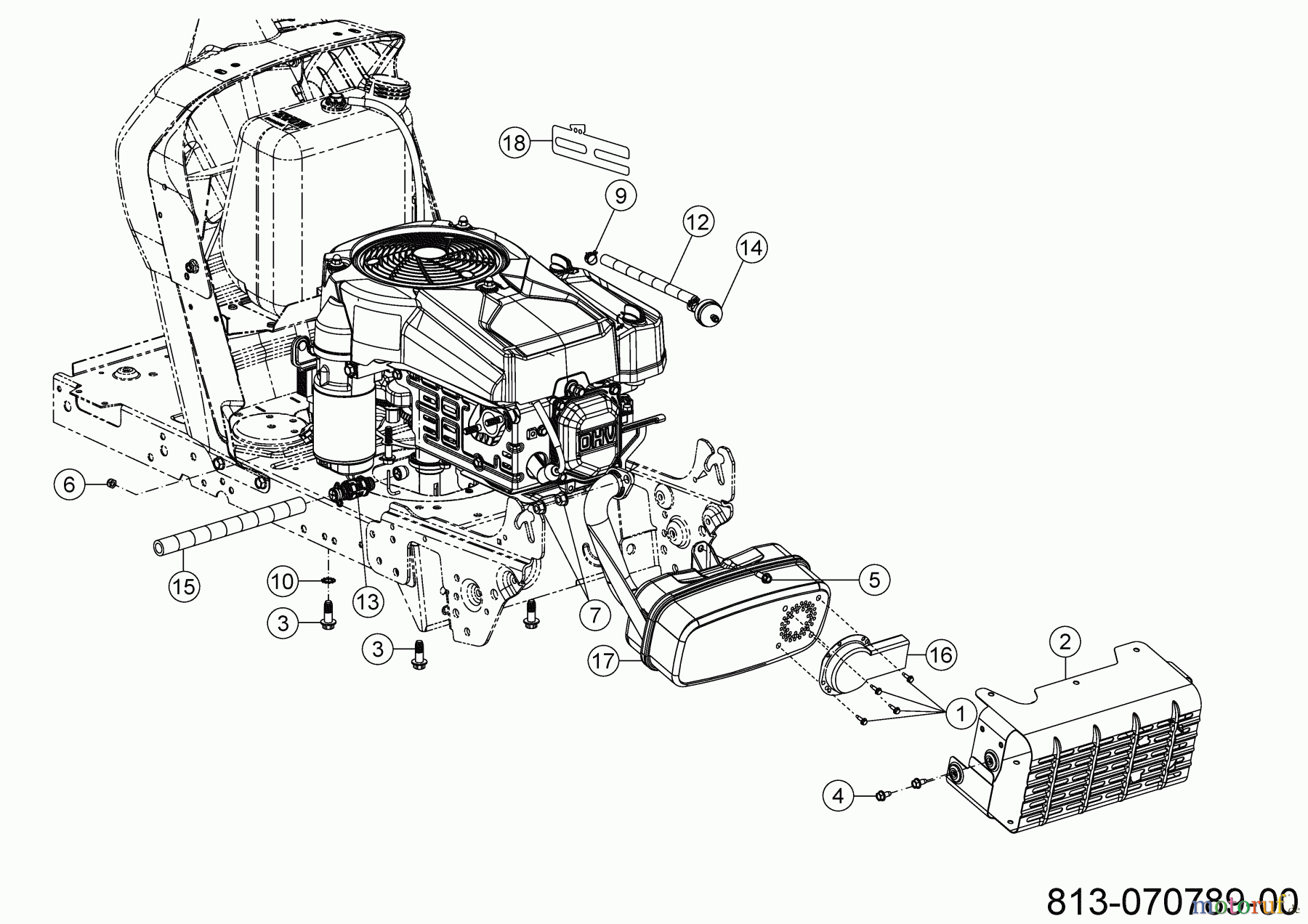  MTD Rasentraktoren Smart RF 130 H 13AB78SY600 (2023) Motorzubehör