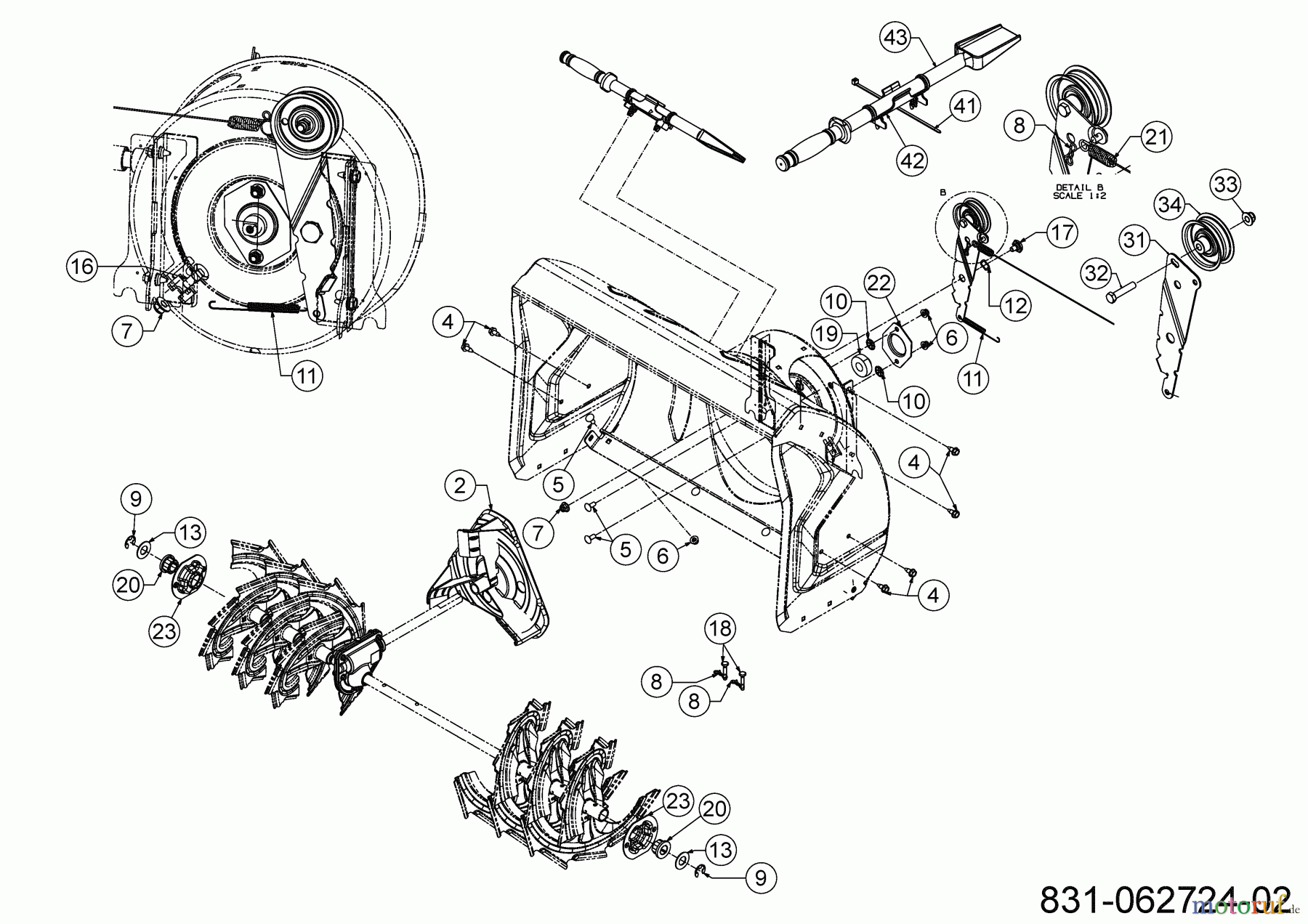  MTD Schneefräsen M 61 31A-6BE2678 (2024) Schaufelrad, Spannrolle, Reinigungswerkzeug