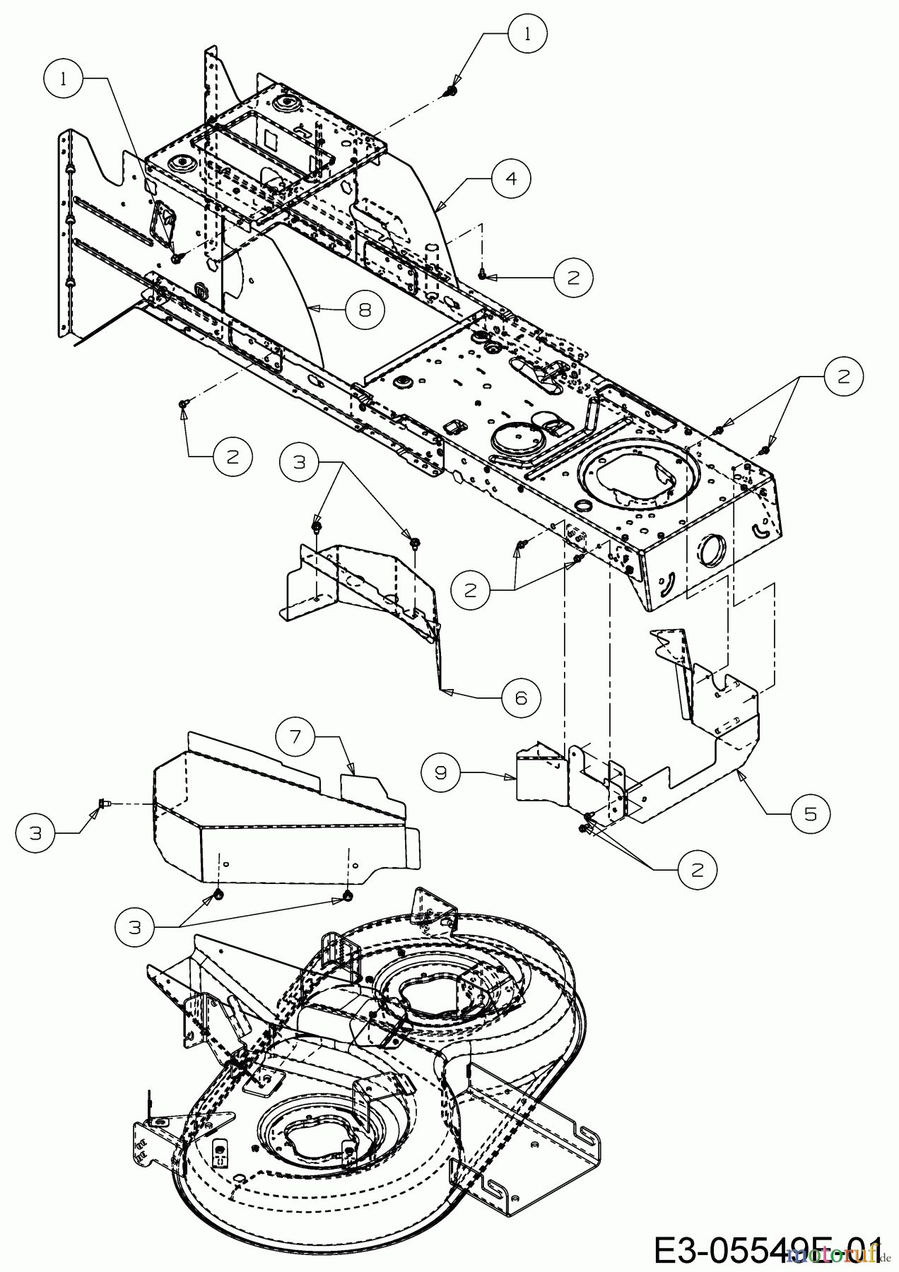  Greenbase Rasentraktoren V 170 13A871KE618 (2021) Abdeckungen Mähwerk E (36