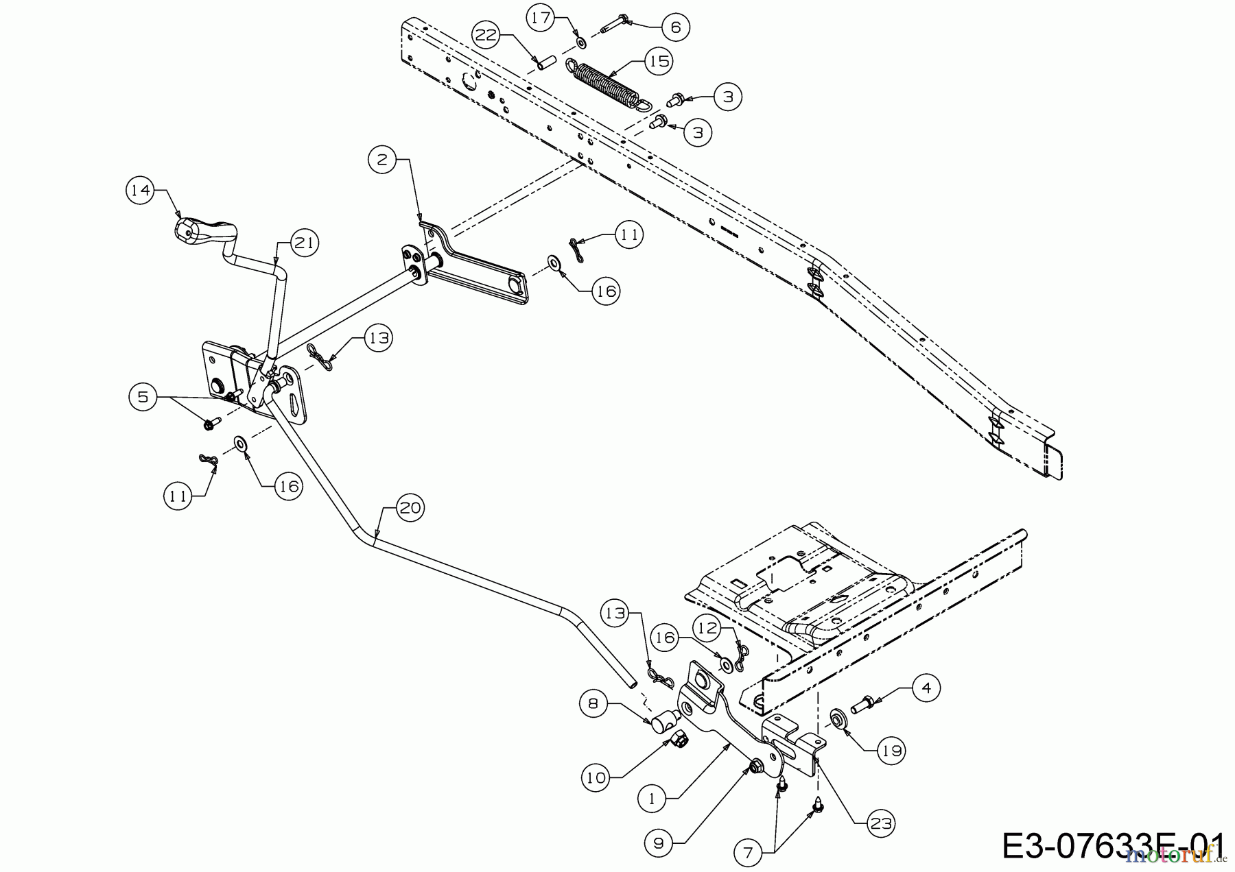  Bestgreen Rasentraktoren BG 76 SM 13C726JD655  (2021) Mähwerksaushebung