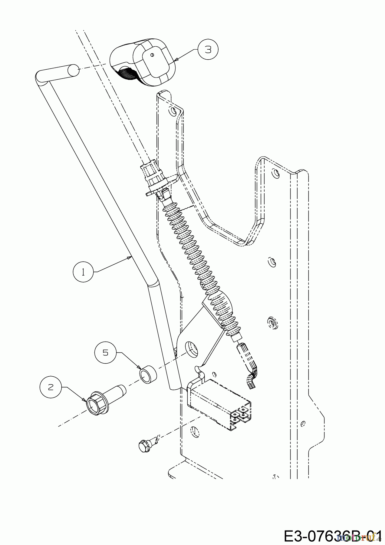 Helington Rasentraktoren H 76 SM 13B726JD686 (2021) Mähwerkseinschaltung