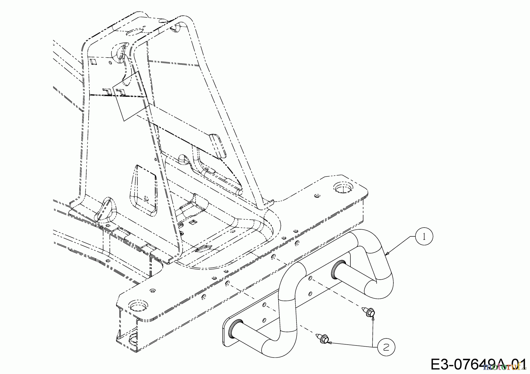  Troy-Bilt Rasentraktoren TB 76T-R 13A726SD609 (2024) Stoßstange