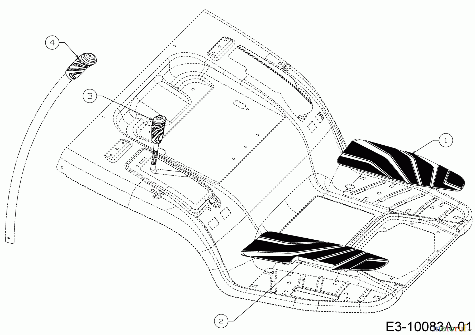  Black Edition Rasentraktoren 285-117 TWIN KH 13AFA1KT615 (2021) Handgriffe, Trittbrettbelag