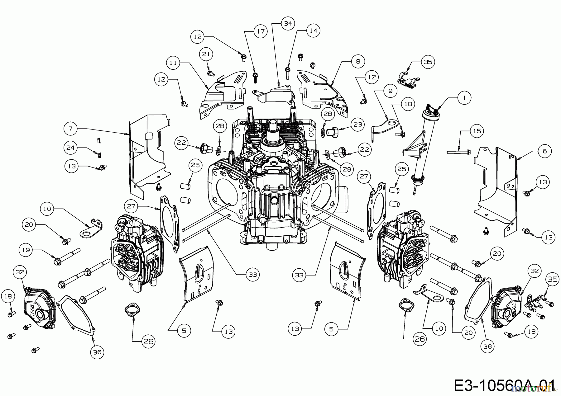  MTD-Motoren Vertikal 9Q78HW 752Z9Q78HW (2020) Abdeckungen, Ölmeßstab, Ventildeckel