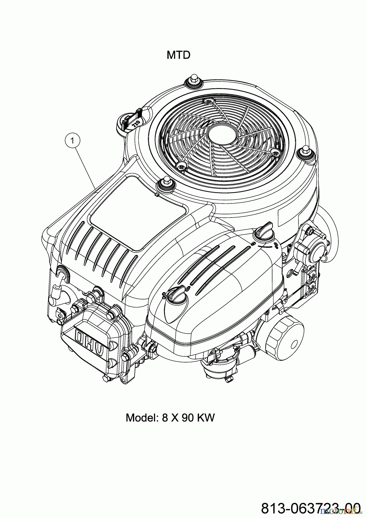  Cub Cadet Rasentraktoren XT1 OS107 13A8A1TS603 (2022) Motor MTD