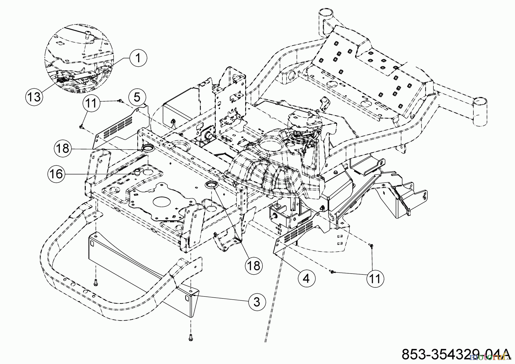  Cub Cadet Zero Turn XZ7 L122 ULTIMA 47AIAAA6603 (2021) Verkleidungen Mähdeck