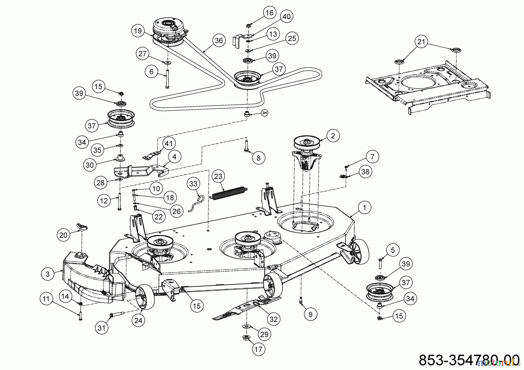  Cub Cadet Zero Turn XZ5 L127 17AIEACL603 (2021) Mähwerk