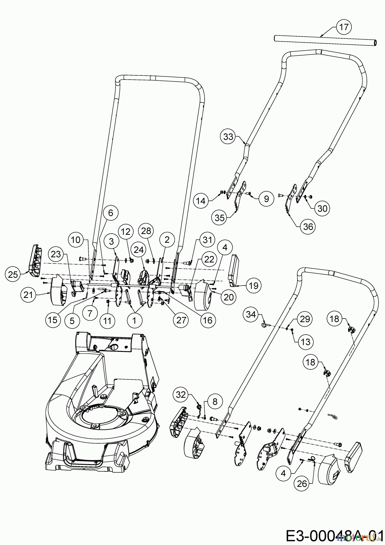  Wolf-Garten Petrol mower Expert 46 B P 11A-YA5E650  (2018) Handle