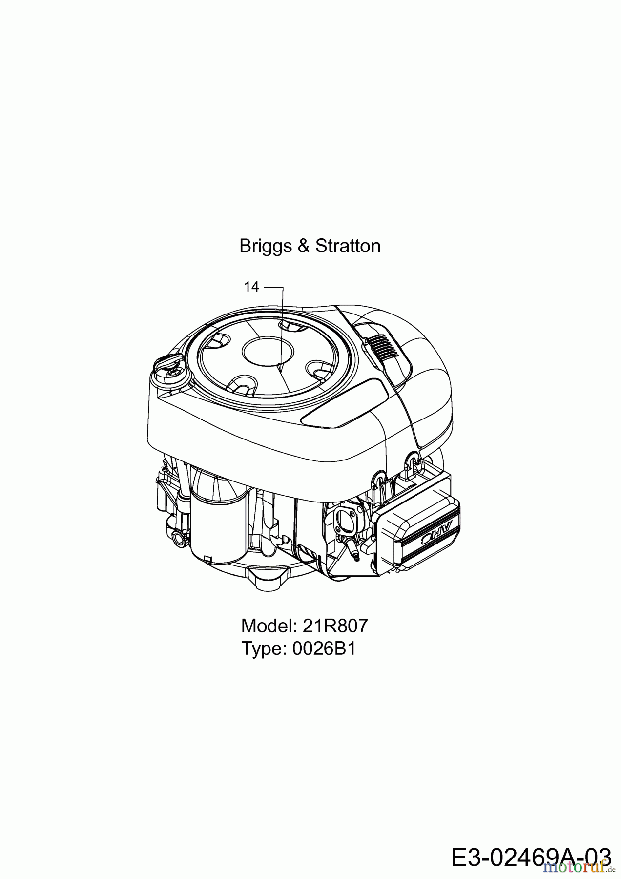  Wolf-Garten Rasentraktoren 96.130 T 13HH76WF650  (2020) Motor Briggs & Stratton