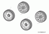Wolf-Garten Expert 460 11A-TUKC650 (2015) Listas de piezas de repuesto y dibujos Wheels