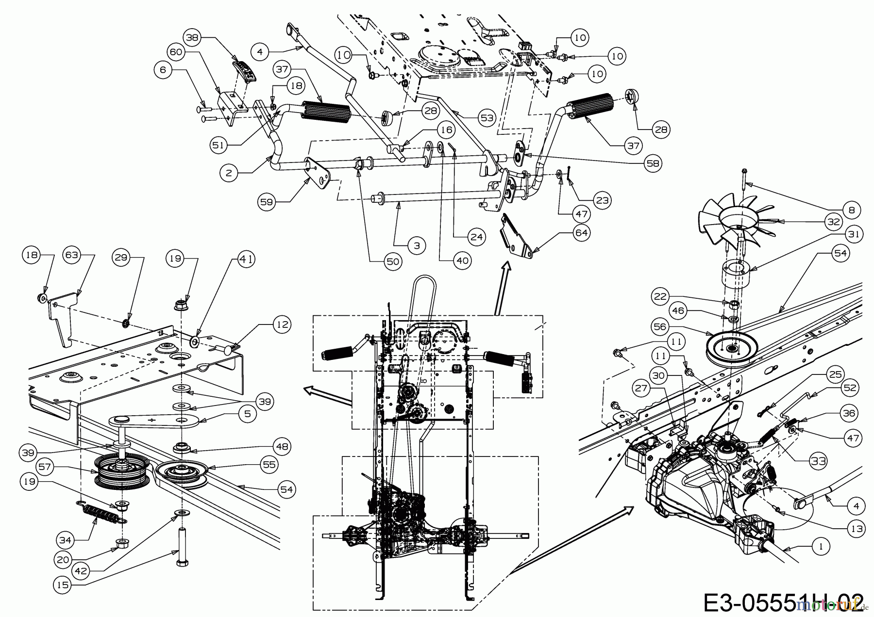  Wolf-Garten Lawn tractors E 13/92 H 13H2715E650  (2019) Hydrostatic gearbox, Belt, Pedals