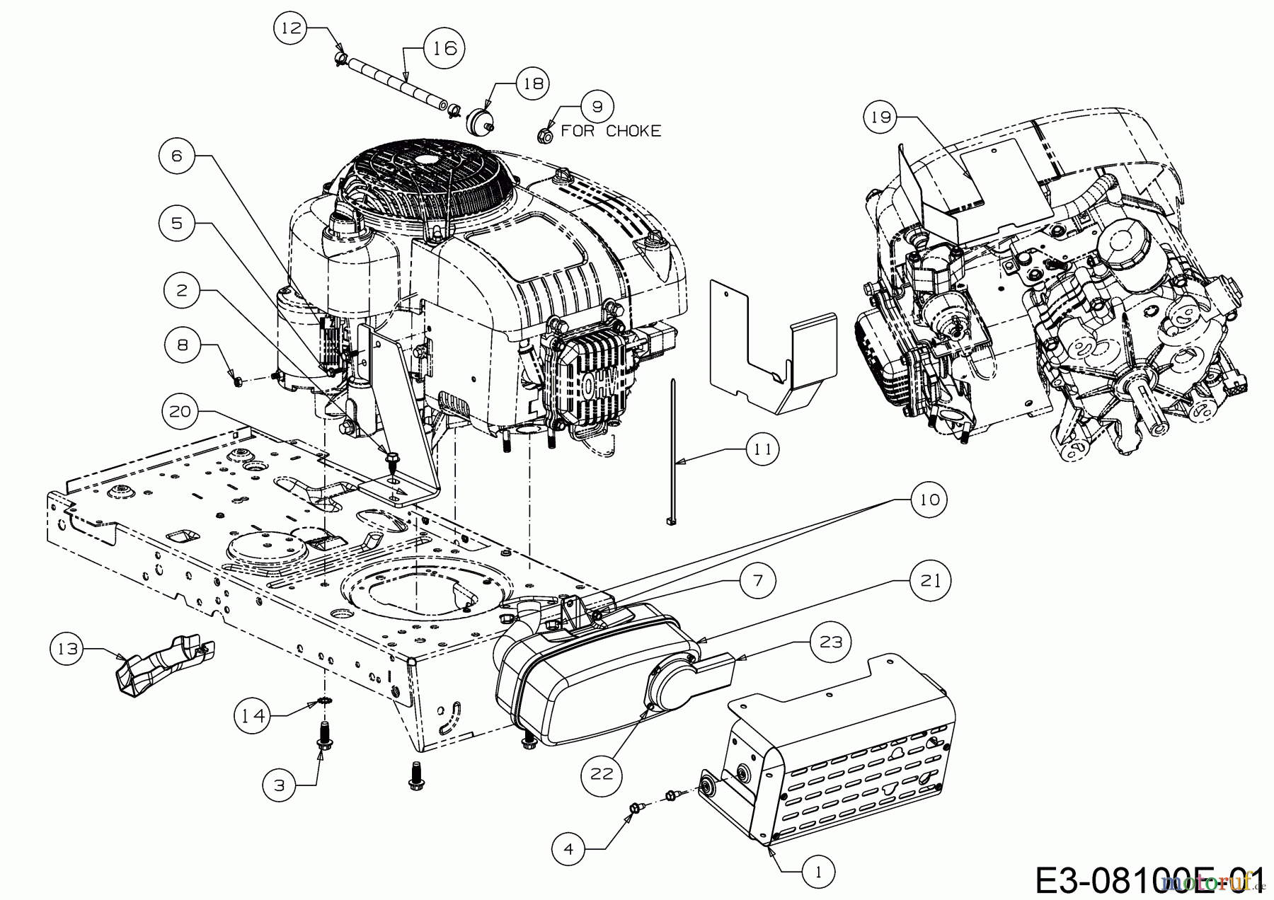  Wolf-Garten Rasentraktoren E 13/92 T 13I2765E650  (2018) Motorzubehör