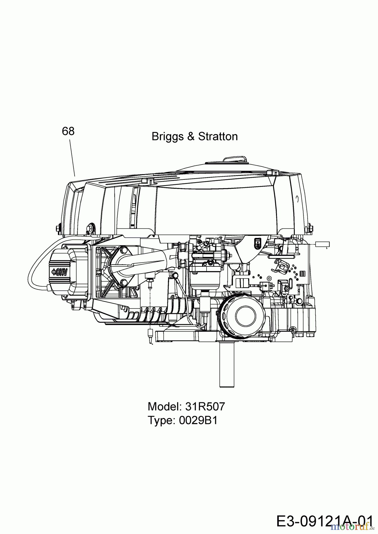  Wolf-Garten Tracteurs de pelouse Expert 92.155 H 13HM99WE650  (2016) Moteur Briggs & Stratton