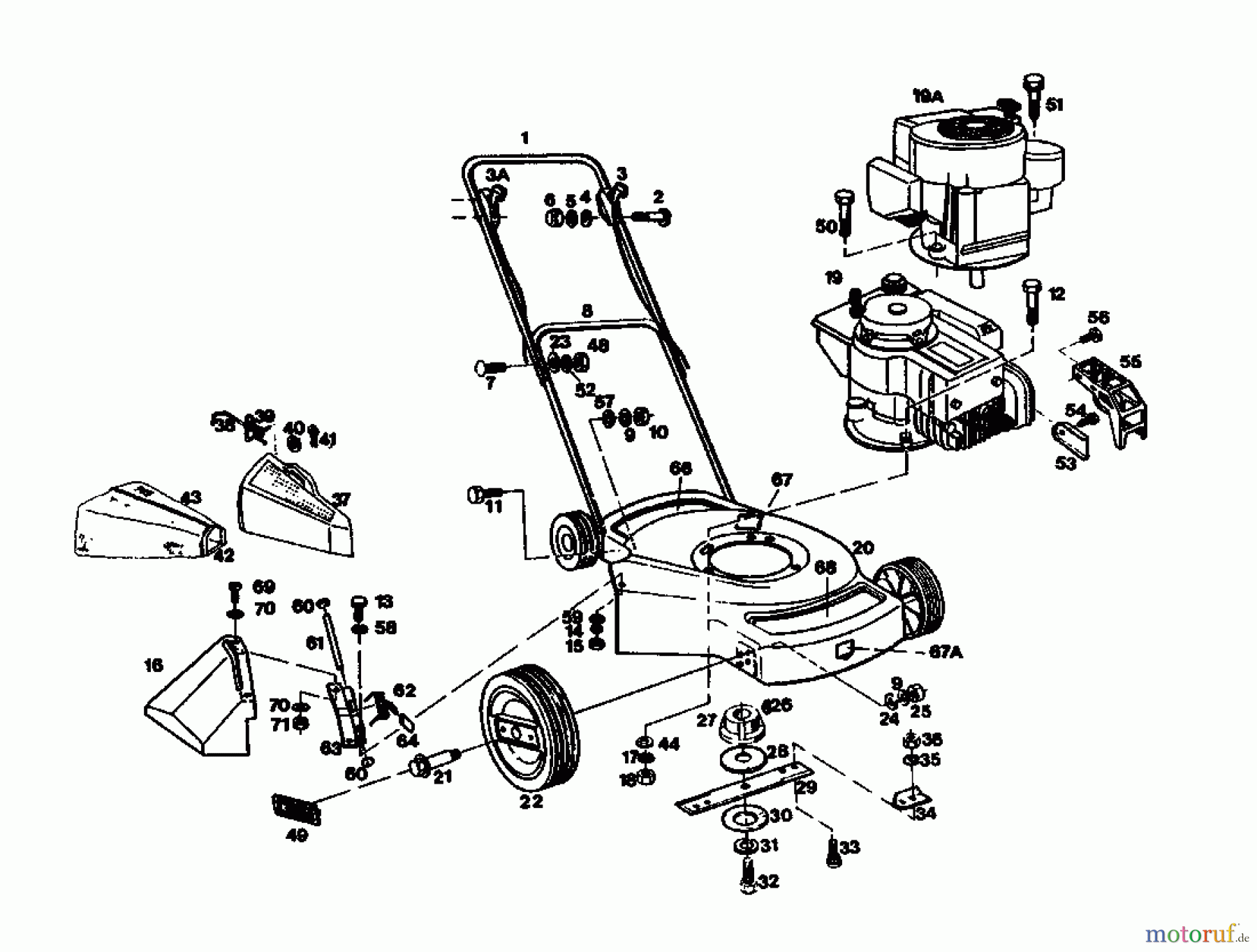  Gutbrod Petrol mower TURBO 45 SB 02894.01  (1986) Basic machine