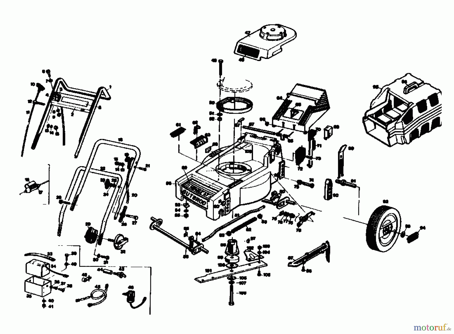  Gutbrod Petrol mower HB 40 02896.01  (1986) Basic machine