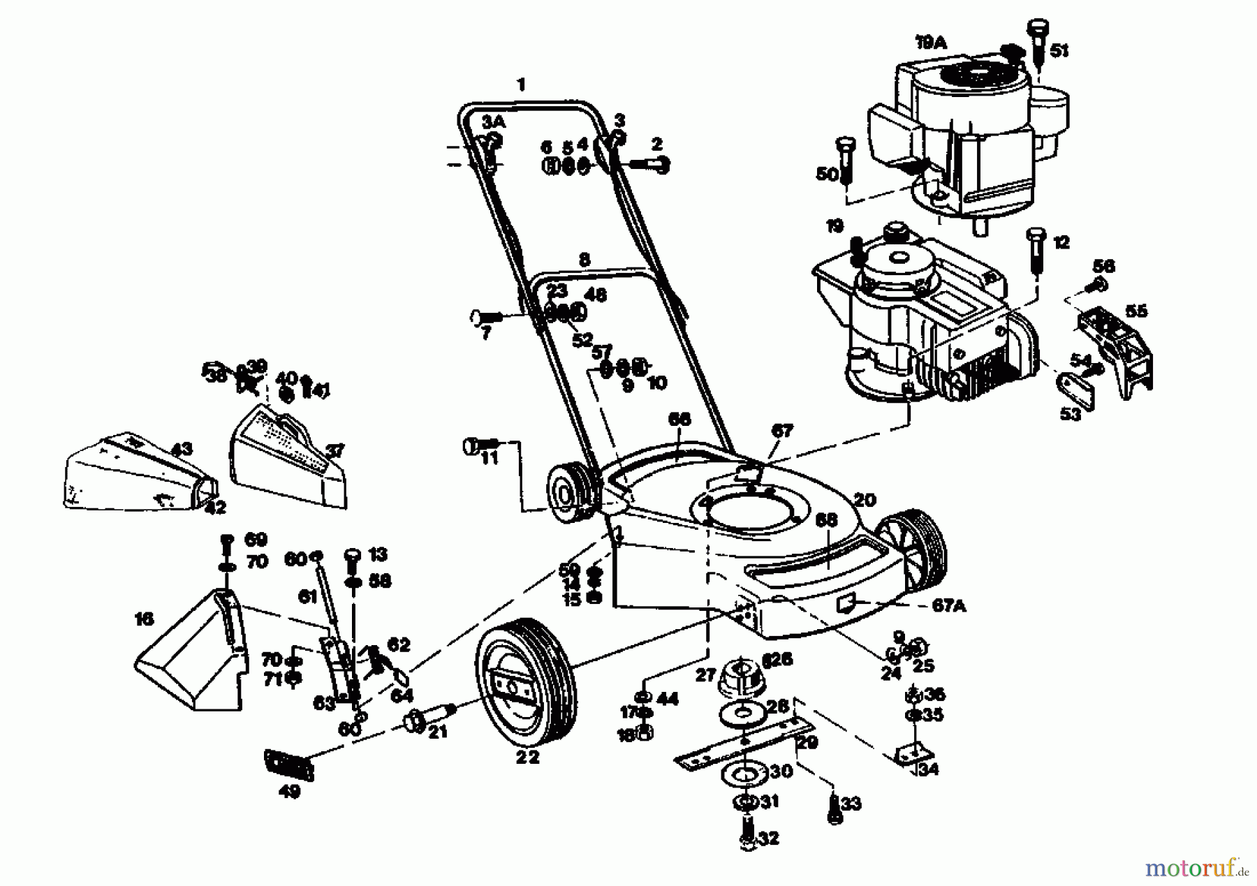  Gutbrod Petrol mower TURBO 45 SB-B 02894.02  (1986) Basic machine