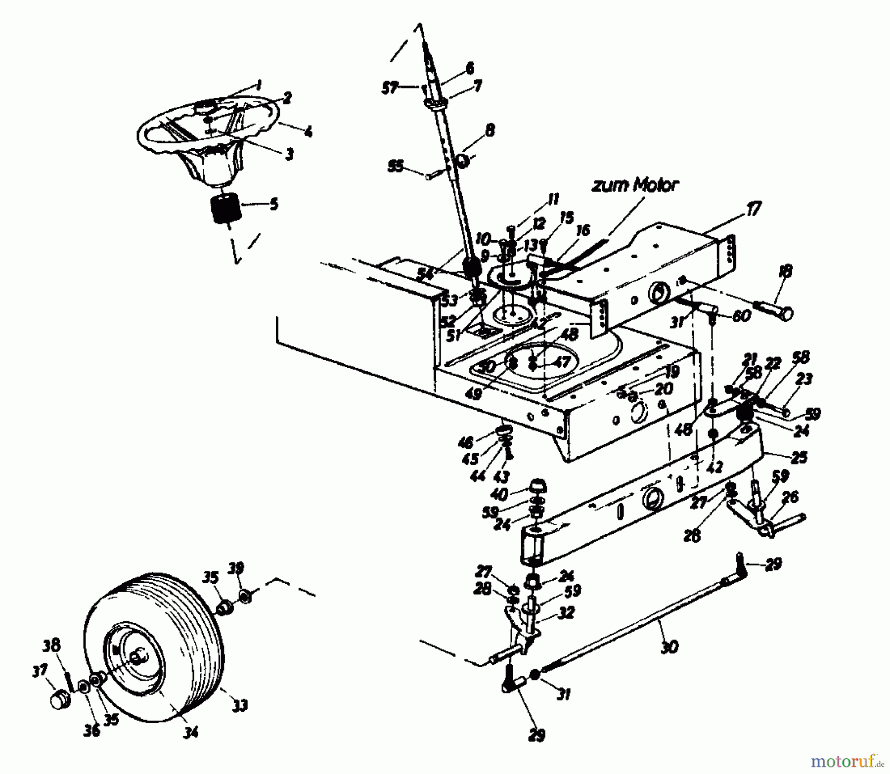  Gutbrod Rasentraktoren 610 EBS 02651.02  (1986) Vorderachse