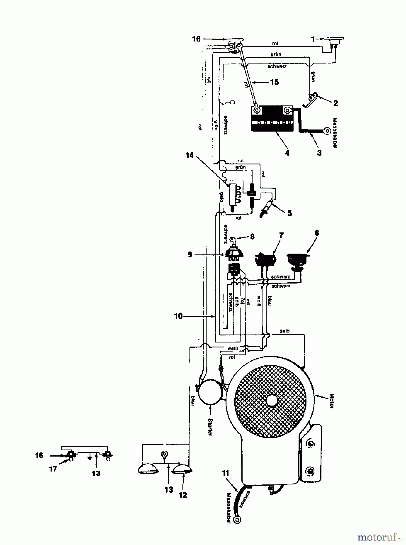  Super Rasentraktoren Super 111 N 137-6370  (1987) Schaltplan