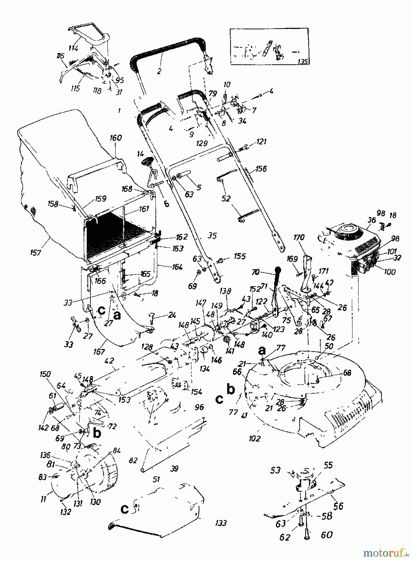  MTD Motormäher mit Antrieb VARIANT 53 S 127-8820  (1987) Grundgerät