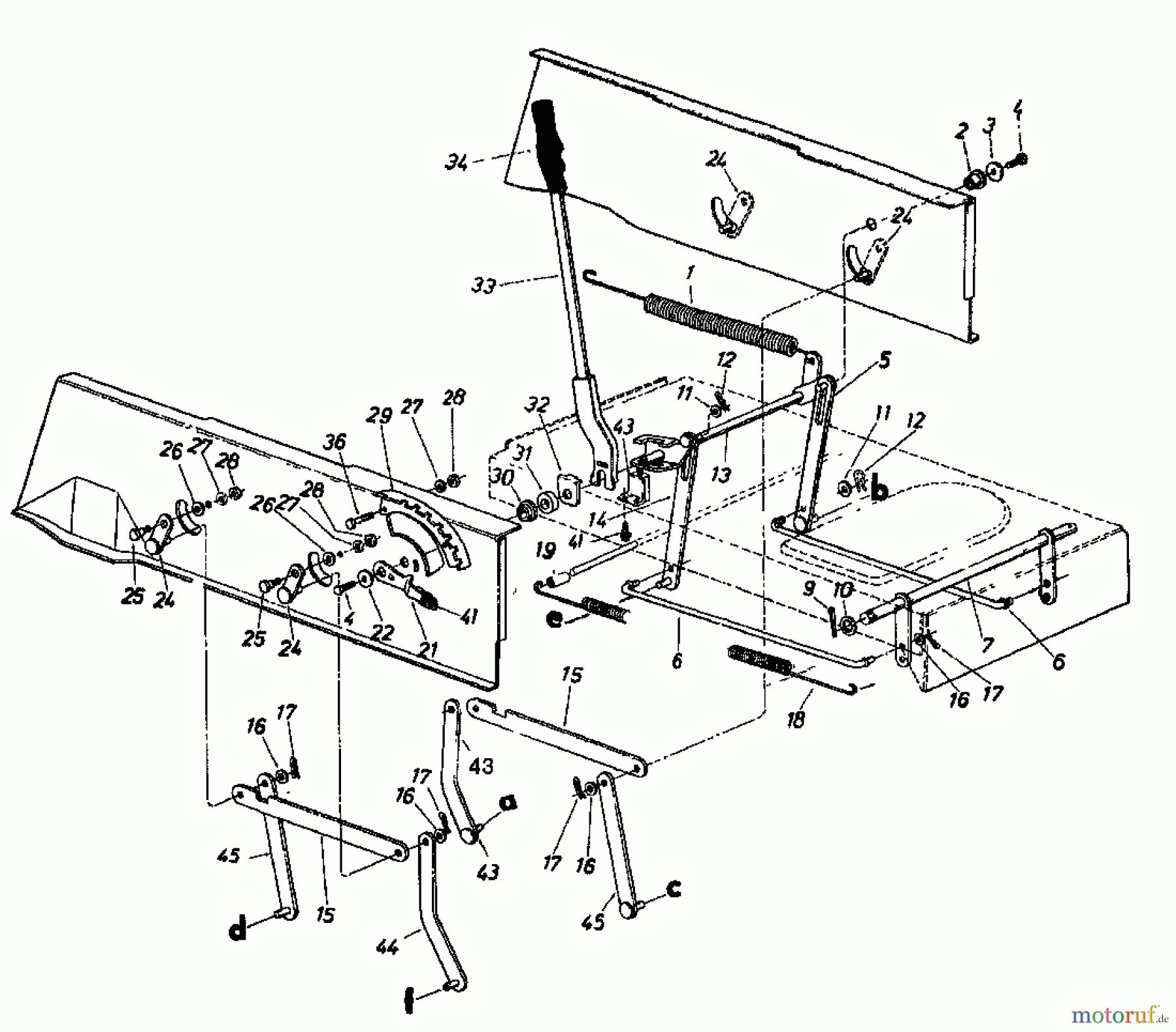 Super Rasentraktoren Super 111 N 137-6370 (1987) Mähwerksaushebung