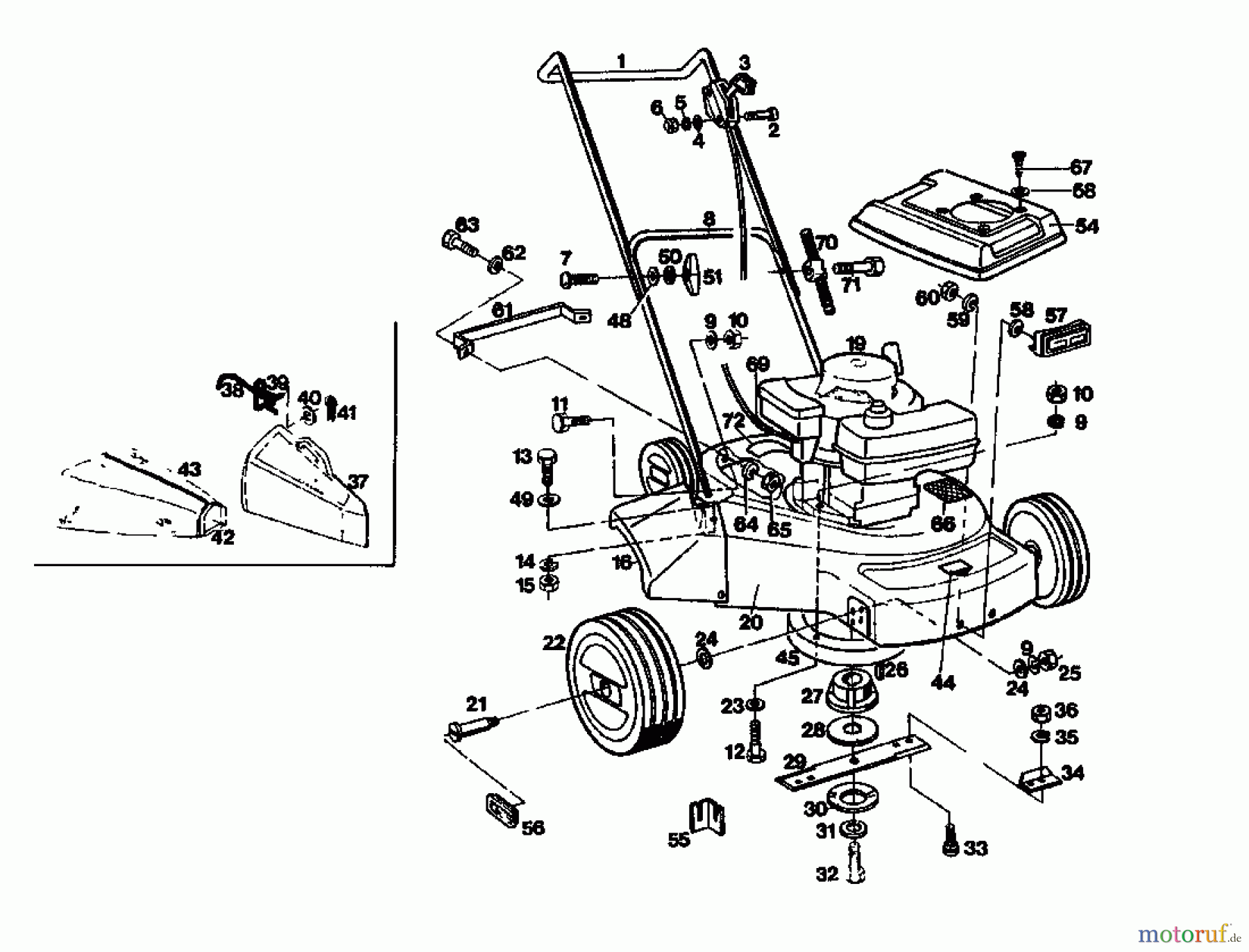  Gutbrod Petrol mower 135 B-BS-CH 02869.03  (1987) Basic machine