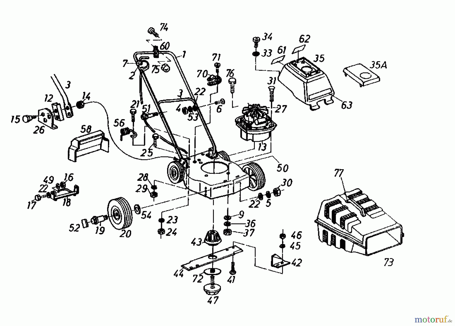  Gutbrod Elektromäher TURBO 38 HE 02863.04  (1987) Grundgerät