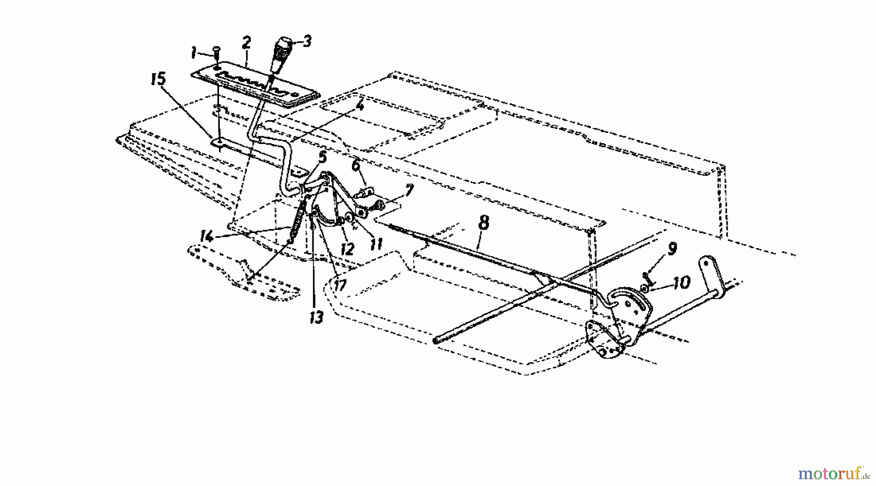  Super Rasentraktoren Super 111 N 137-6370  (1987) Schalthebel