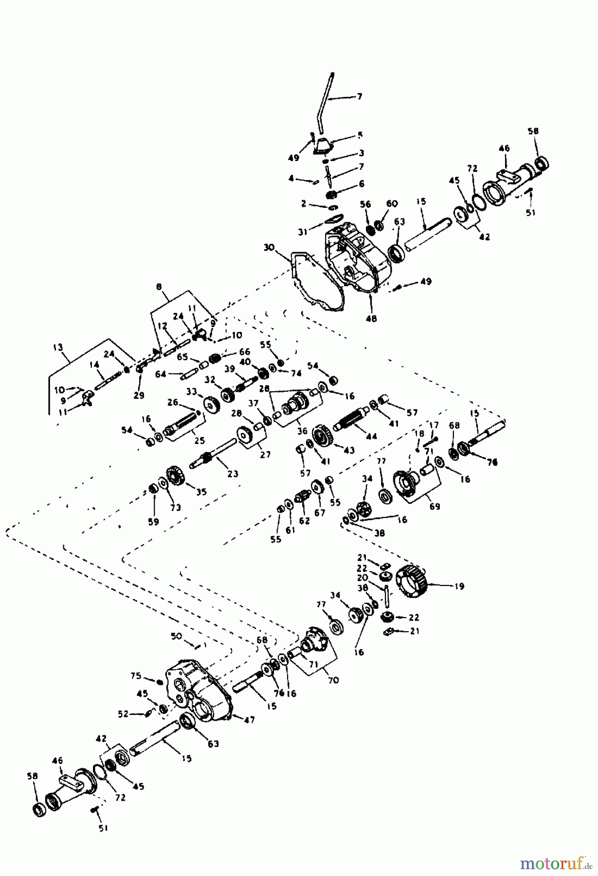  MTD Tracteurs de jardin SUPER 18 149-8181  (1989) Boîte de vitesse