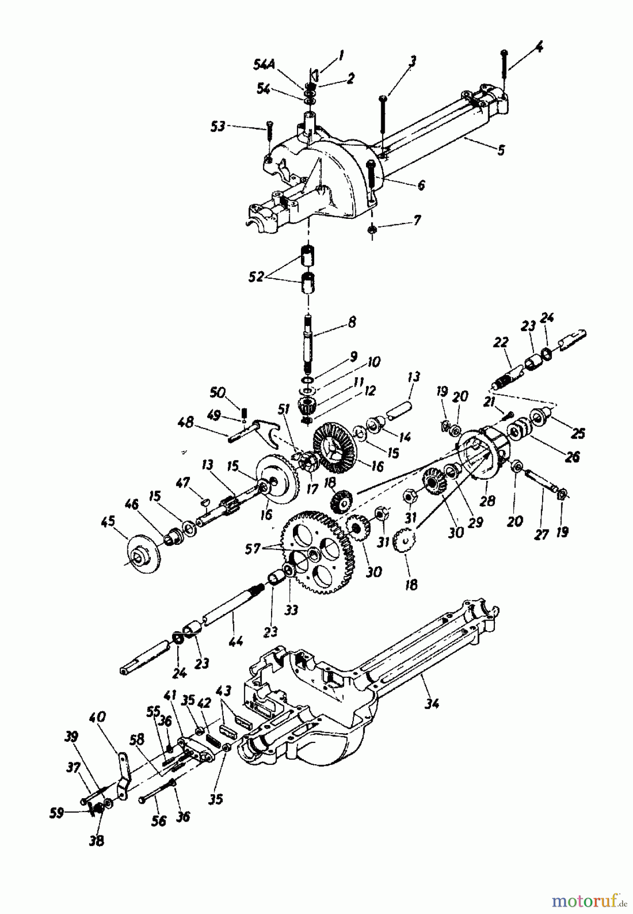 MTD Rasentraktoren 8/66 138-5020  (1988) Getriebe