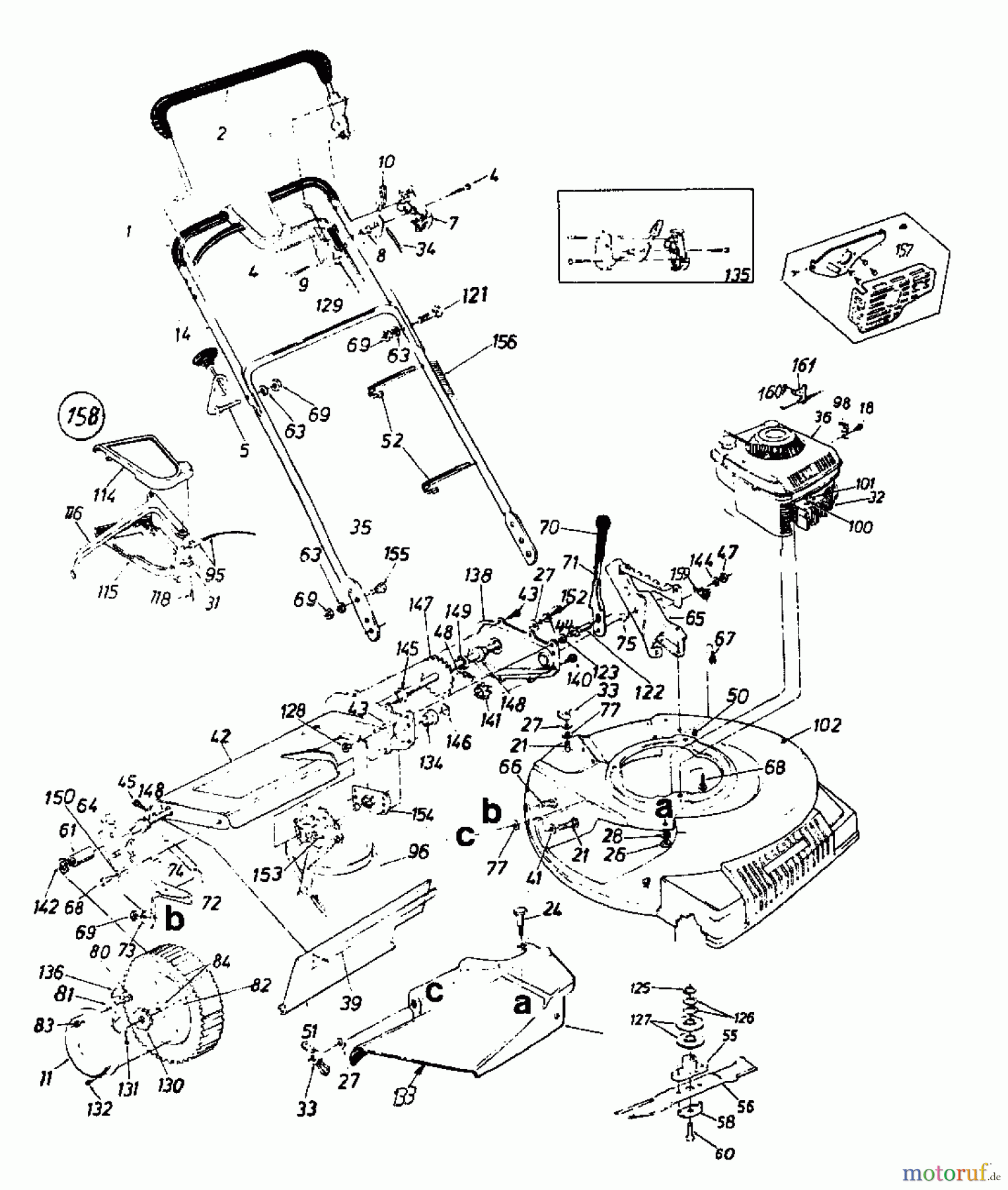  MTD Motormäher mit Antrieb ROTOMAX  53 S 129-8720  (1989) Grundgerät
