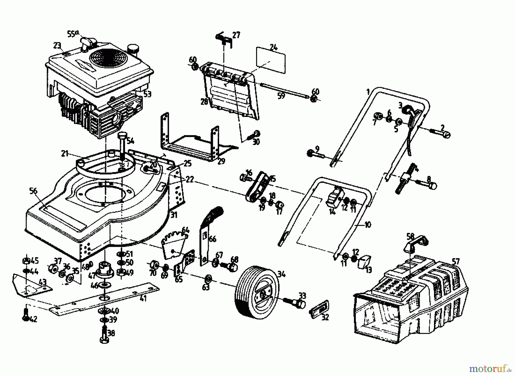  Gutbrod Petrol mower TURBO B-Q 02893.03  (1988) Basic machine