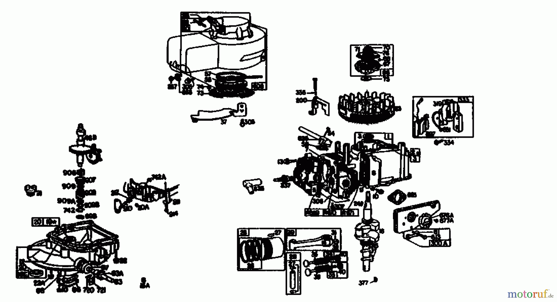  Golf Balkenmäher 270 BMR 4 07510.02  (1989) Kurbelgehäuse, Zylinder