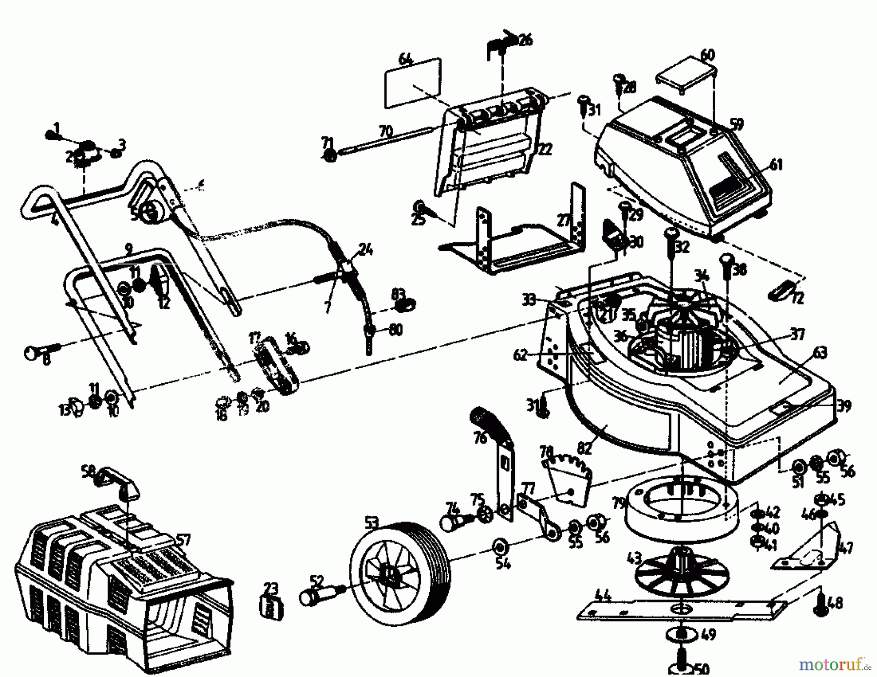  Golf Electric mower 345 HLES 02841.03  (1989) Basic machine
