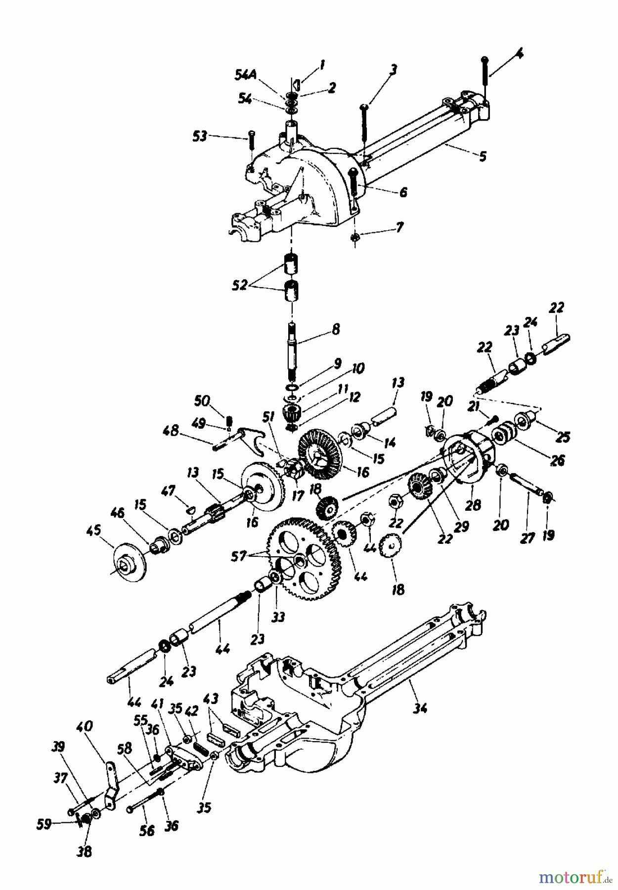  MTD Rasentraktoren 11/81 130-332D  (1990) Getriebe