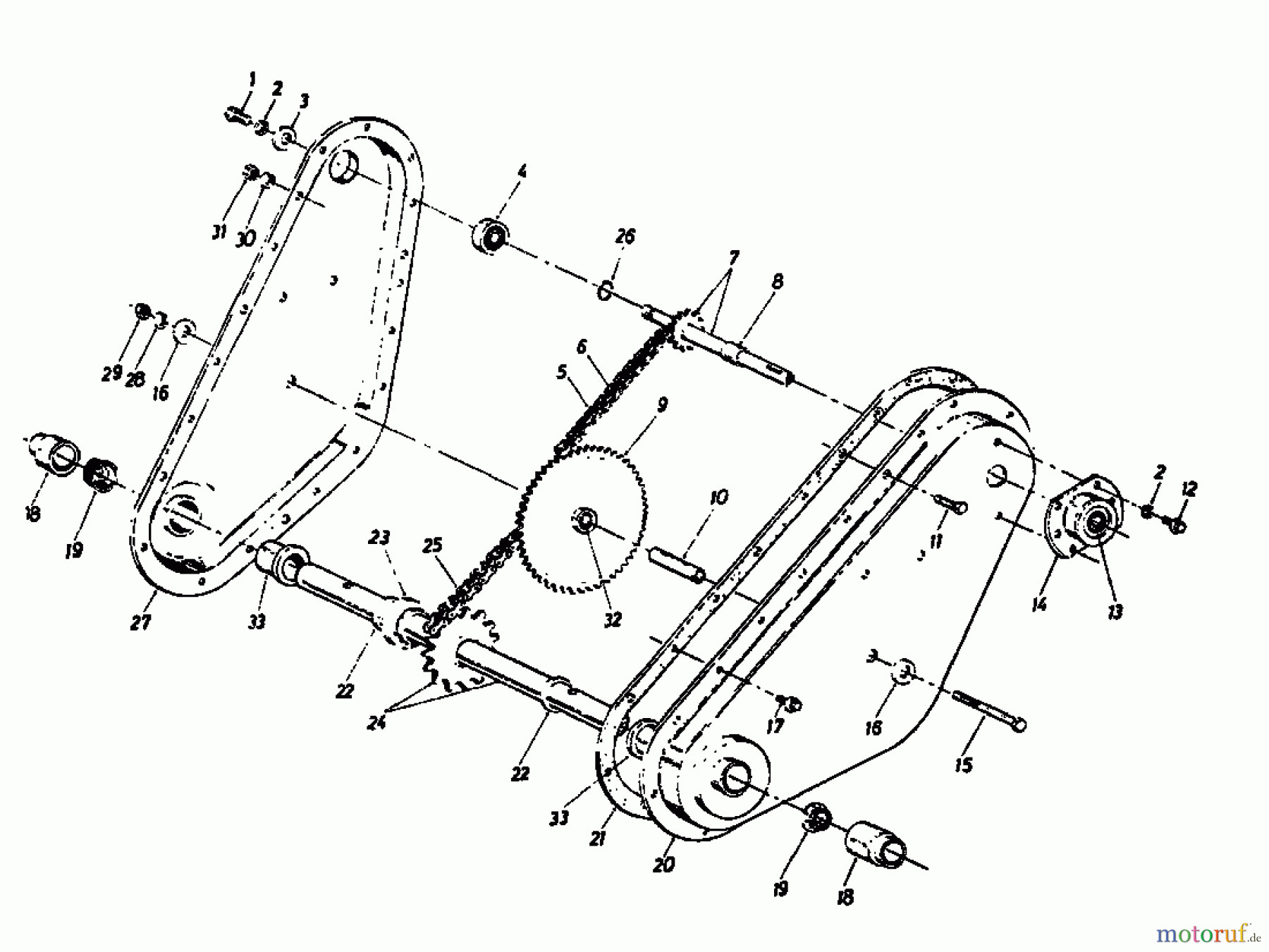  MTD Motorhacken GARTENTILLER  5 219-3200  (1990) Kettenkasten