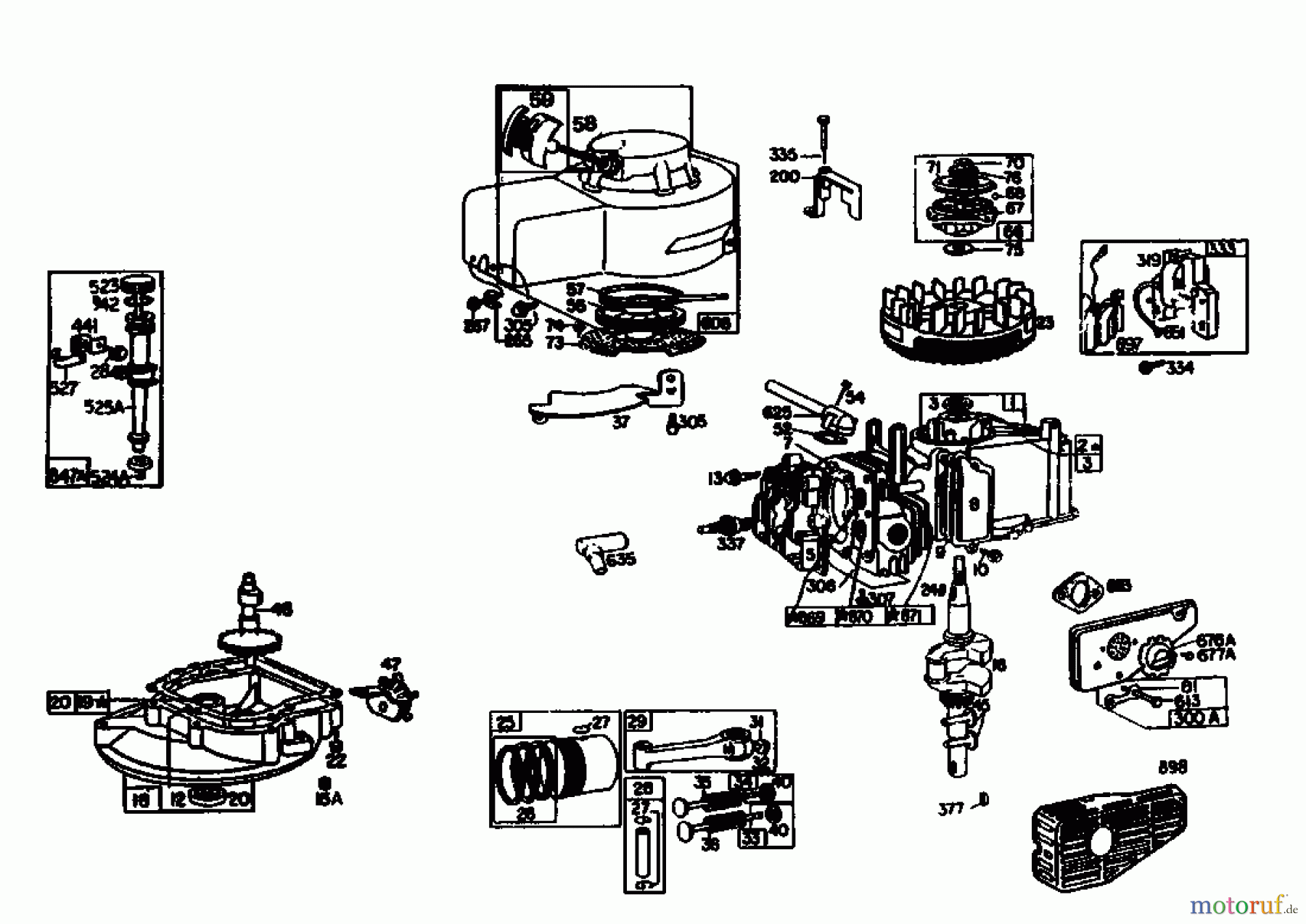 Gutbrod Balkenmäher BM 100-2/G 07507.01 (1990) Kurbelgehäuse, Zylinder