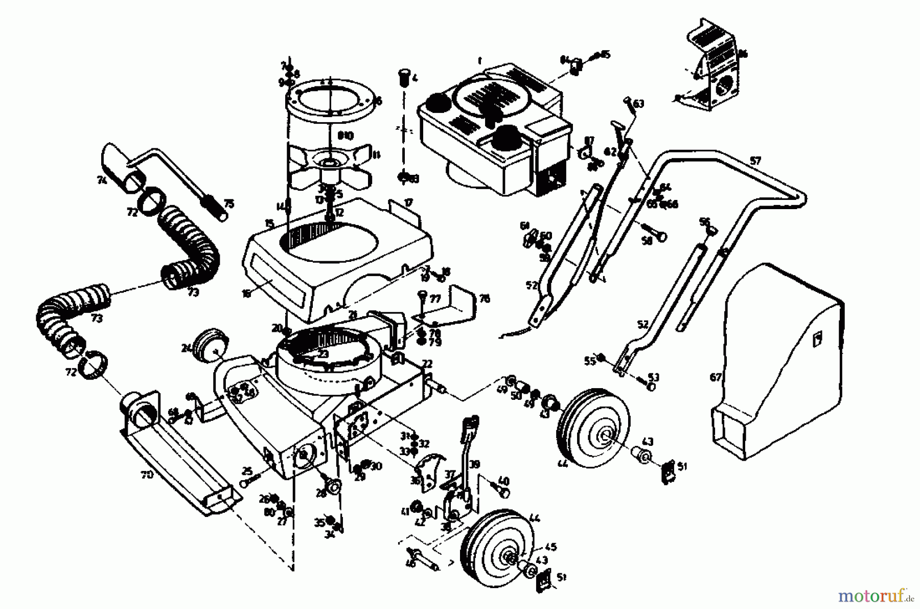  Gutbrod Laubläser, Laubsauger LB 55-45 02871.01  (1990) Grundgerät
