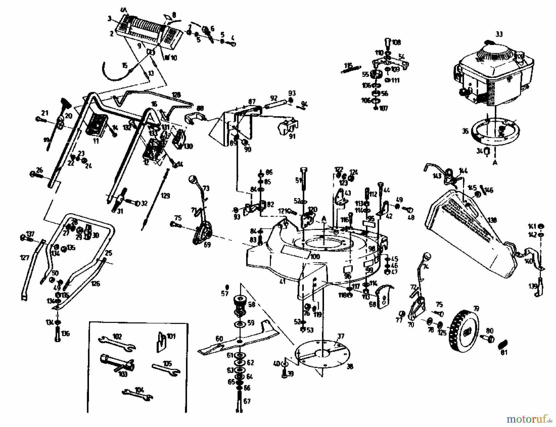 Gutbrod Motormäher mit Antrieb MS 482 R 04008.03 (1990) Grundgerät
