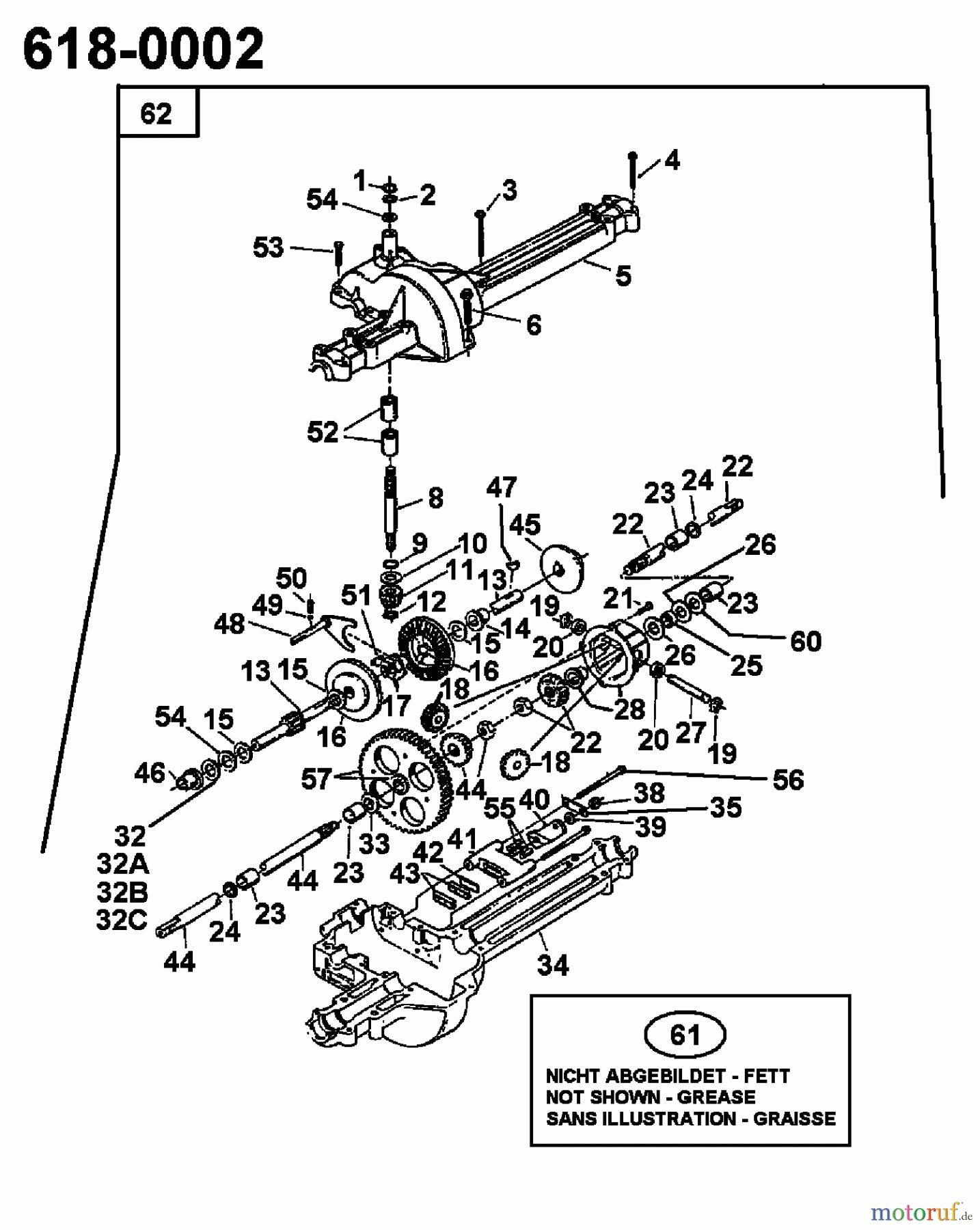  Raiffeisen Rasentraktoren 112 ESL 132-650F628  (1992) Getriebe