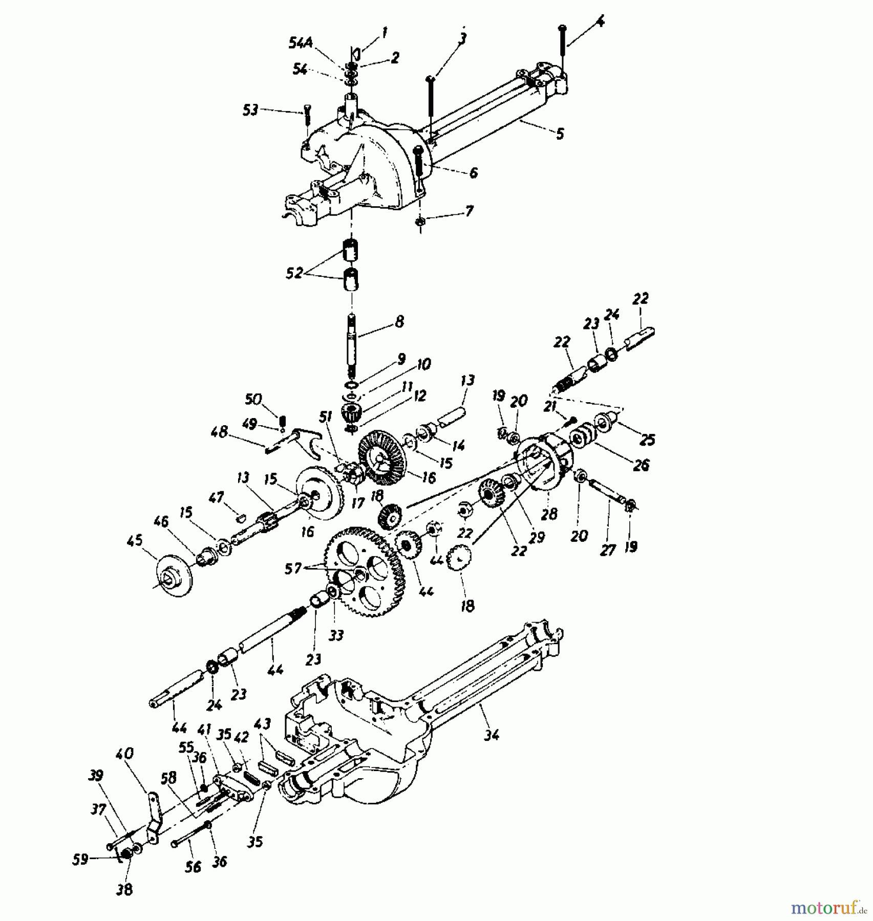  MTD Rasentraktoren 11/81 132-332D  (1992) Getriebe