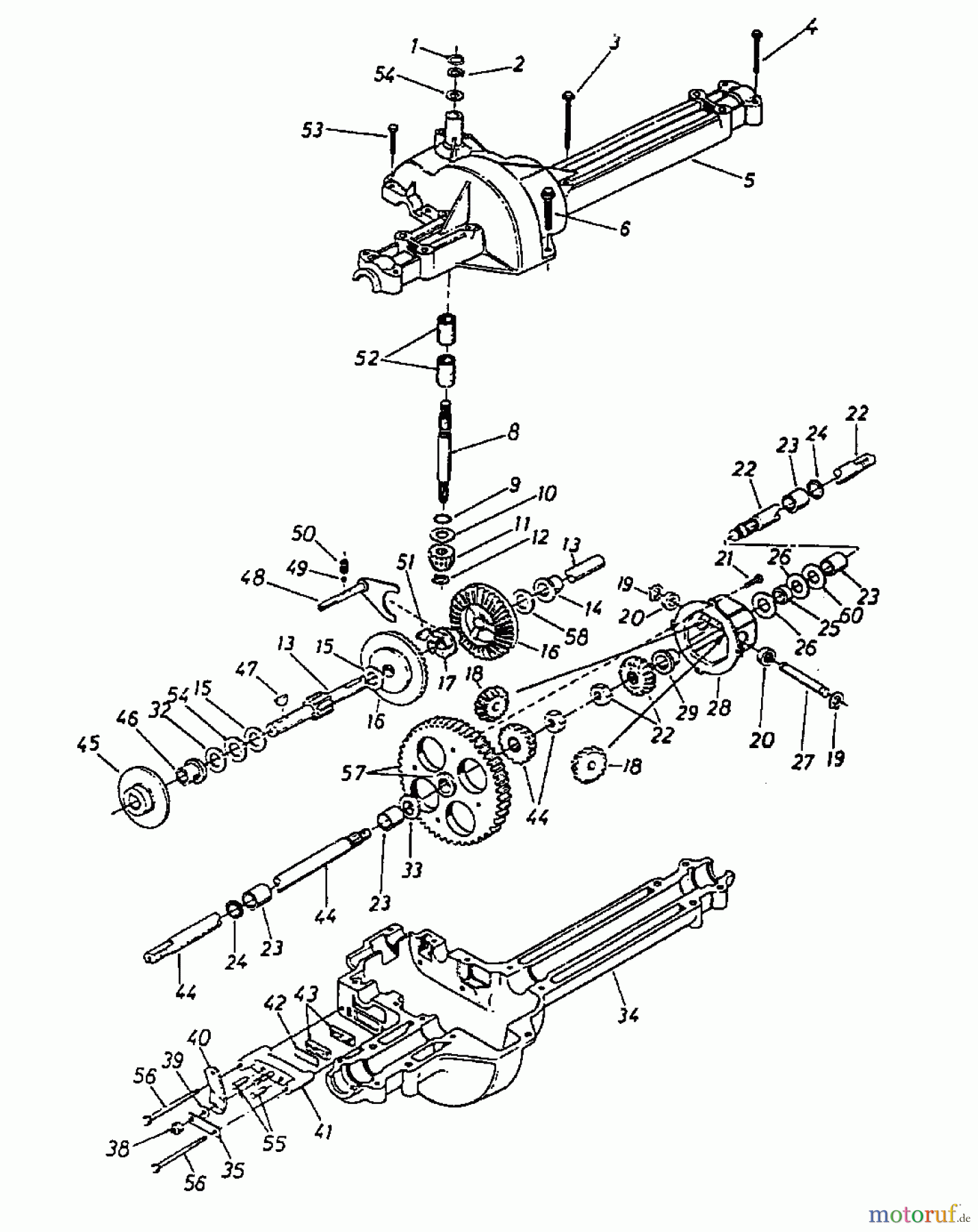  MTD Rasentraktoren 10/76 HN 131-520C  (1991) Getriebe